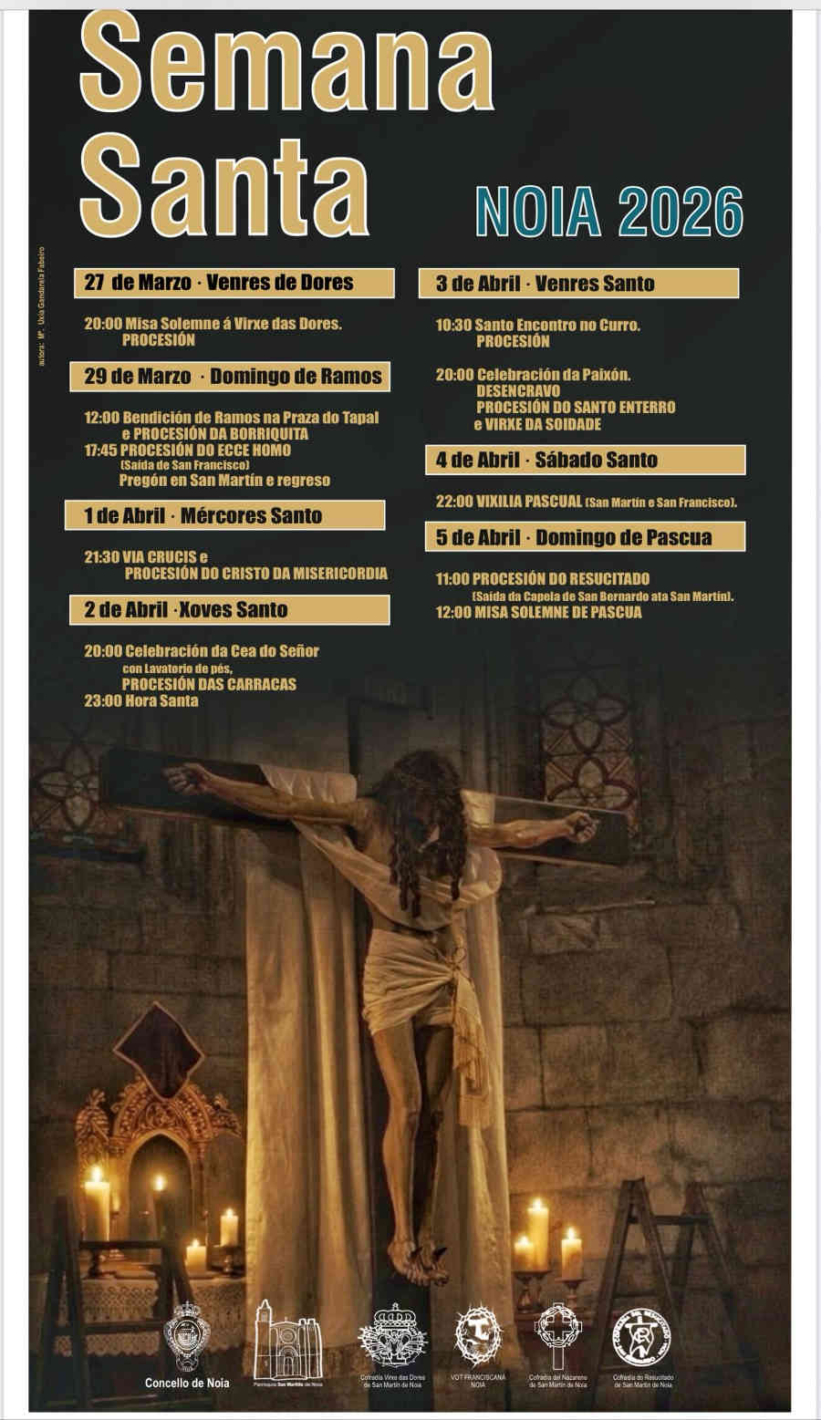 Cartel de Semana Santa en Noia 2026